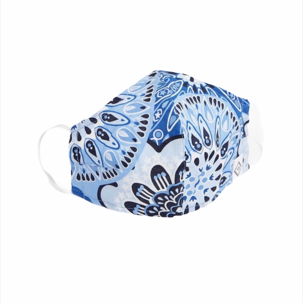 Vera Bradley Floral Face Mask, Blue Star Medallion